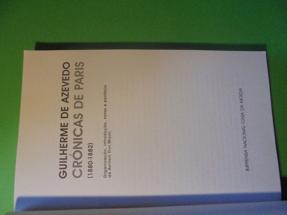 Miguel (António Dias);Guilherme de Azevedo-Crónicas de Paris