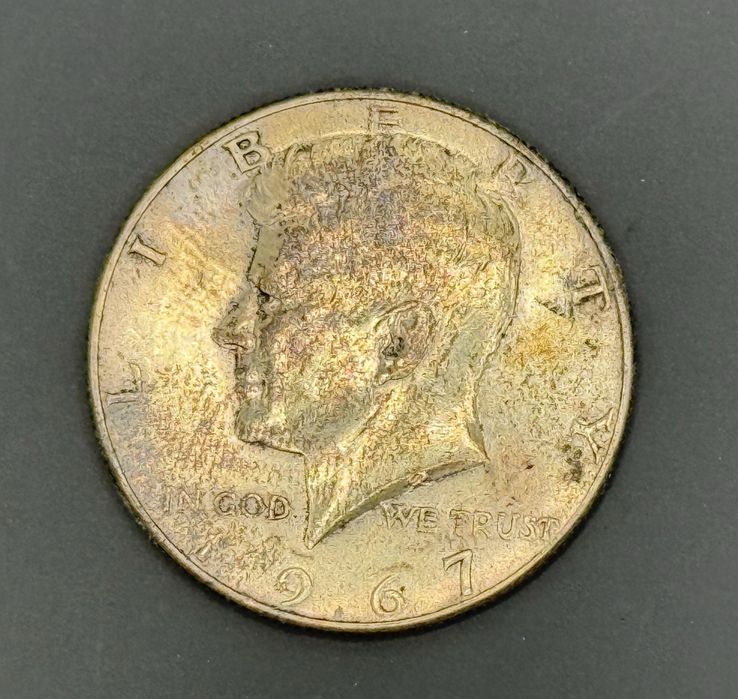 Srebrna Moneta 1/2 Dolara Kennedy 1967 USA – Stan Obiegowy