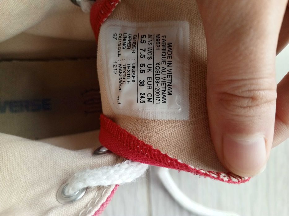 Converse długie czerwone 38