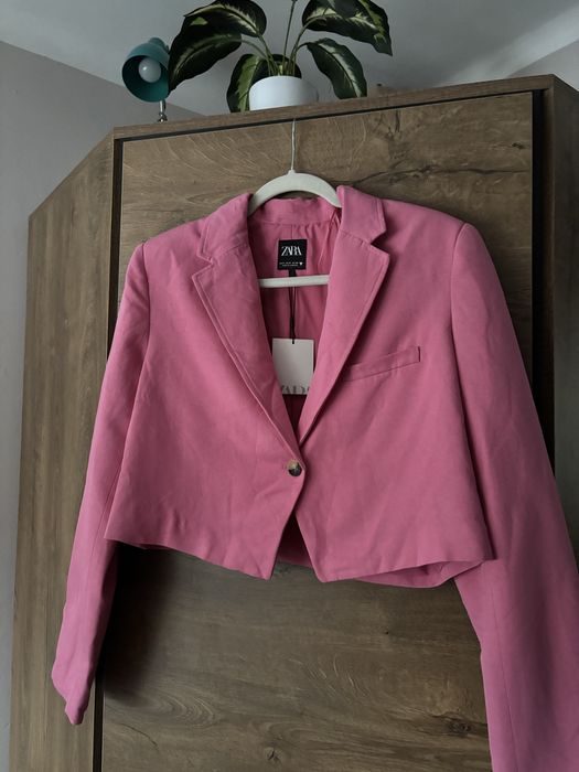 Marynarka kurtka różowa Zara