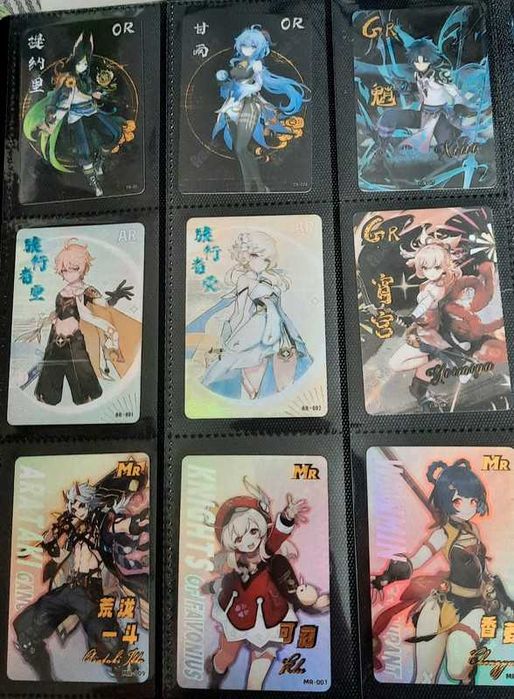 Coleção de 134 Cartas de Genshin Impact
