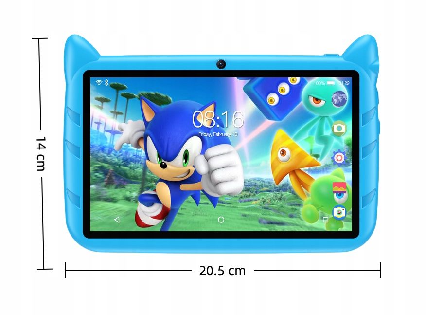Tablet Smart Dla Dzieci Zabawka Na Prezent WiFi Android 7.5" LCD Etui Graf