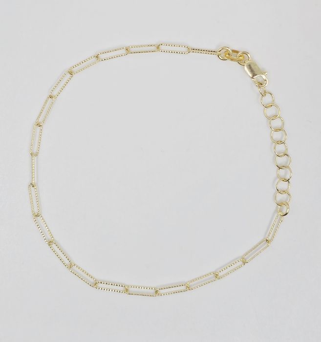 Złota bransoletka splot ankier długie ogniwa próba 585 14k