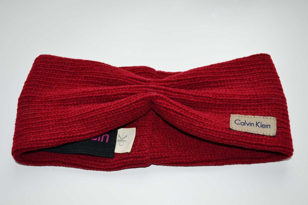 Повязка на голову бардовая Calvin Klein