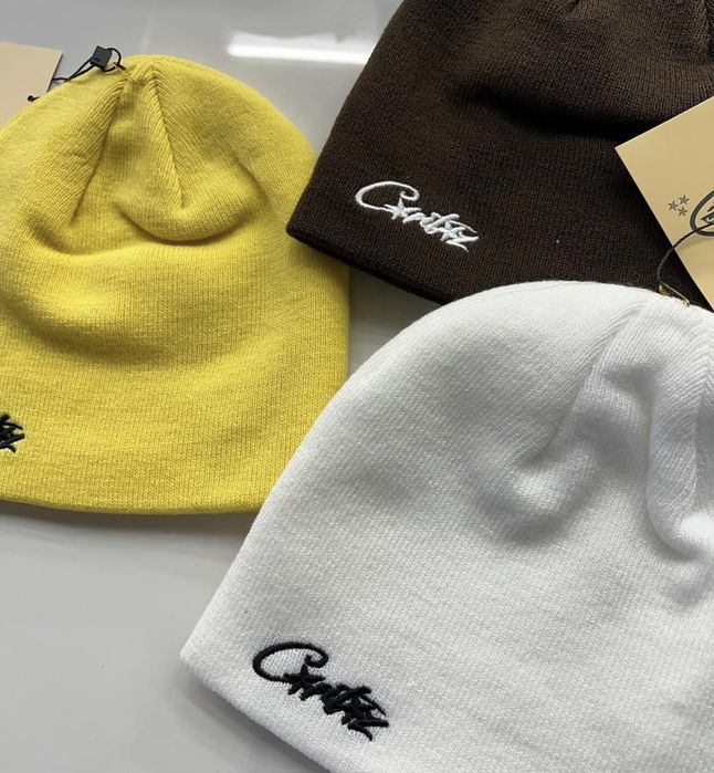 Шапка Corteiz Allstarz Skully White / Yellow / Brown — zdjęcie 4