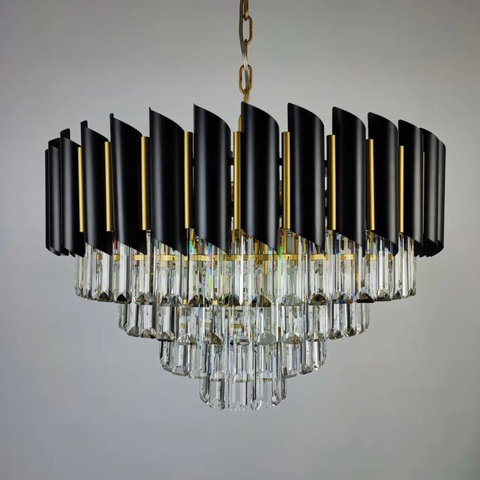 Стильна люстра кришталева підвісна