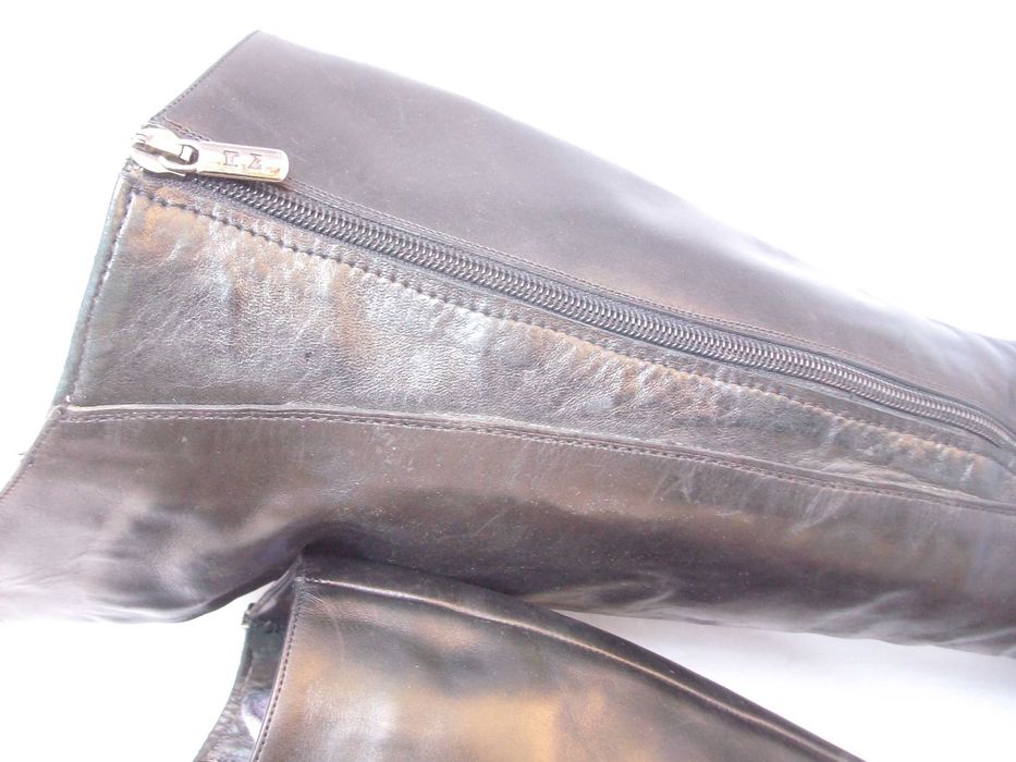 Helen Marlen- Vero Cuoio włoskie skórzane kozaki szpilki szpic 41