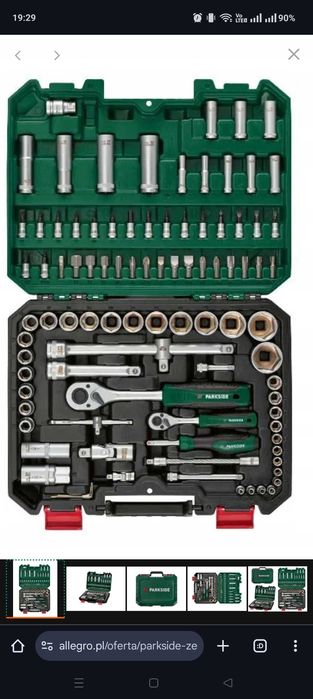 Klucze nasadowe  Parkside nowe 94 elementy