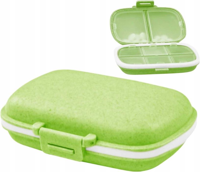 Organizer na leki 8 przegródek kolor zielony