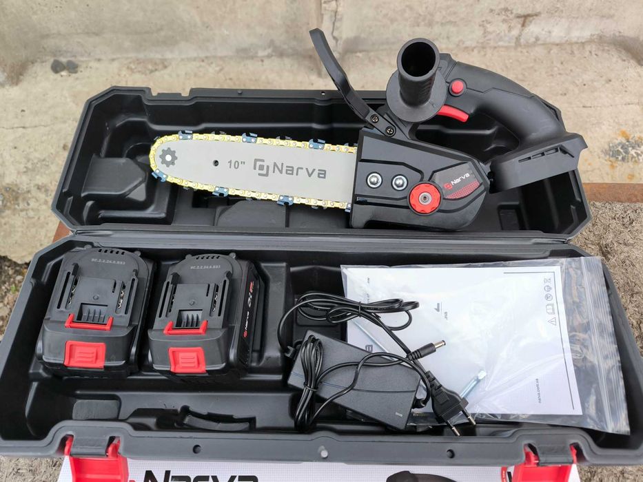 Аккумуляторная БЕСЩЕТОЧНАЯ пила NARVA 21В /4Ач (2ак.Makita) /30см/КЕЙС