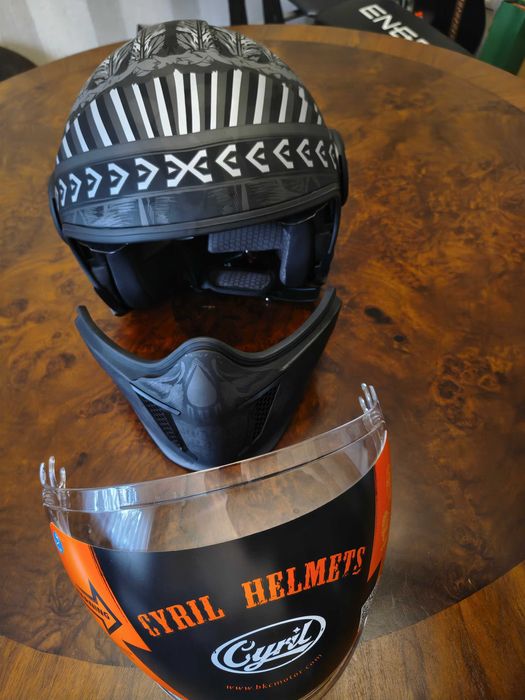 Kask motocyklowy NOWY otwarty + szczękowy Rozmiar M 57-58cm