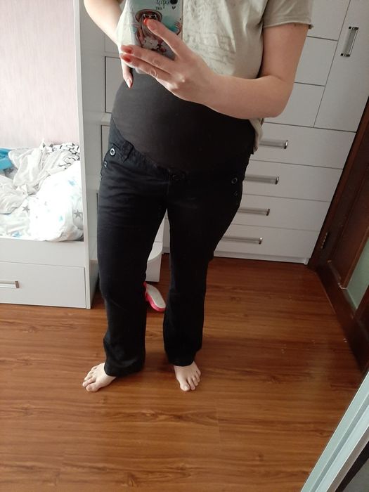 Фірмові штанішки для вагітних, штани 48 р (12), чорні брюки, джинси