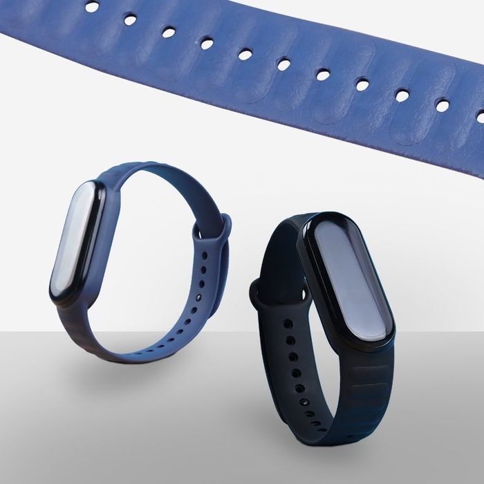 Silikonowa Opaska Tpu Xiaomi Mi Band 5 / Mi Band 6 / Mi Band 7 Czarny