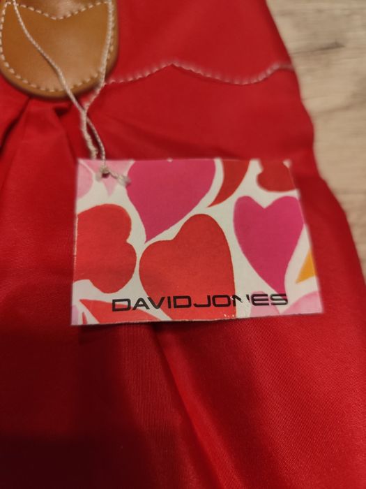 Duża czerwona torebka David Jones nowa