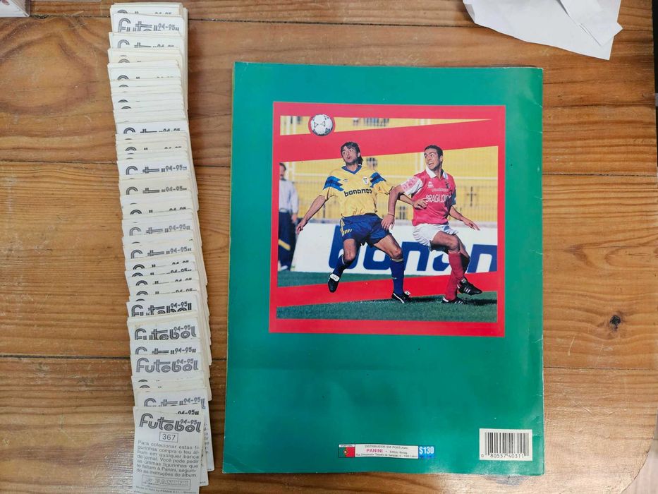 Coleção Completa por Colar Futebol 94/95 Panini + Caderneta Vazia