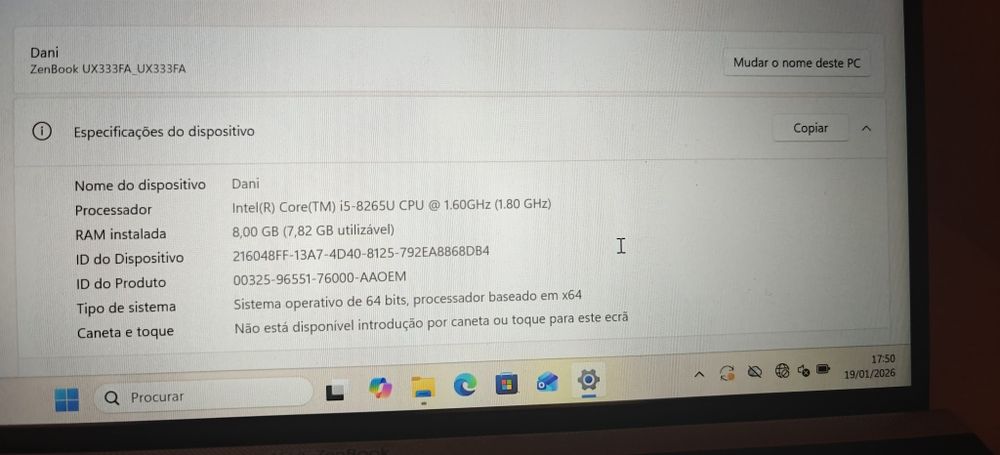 ASUS ZenBook UX333F i5 | 8GB RAM | 512GB SSD | Leve e Rápido