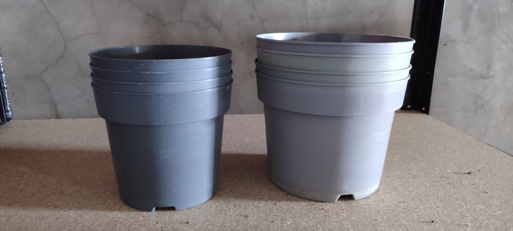 Conj. 8 Vasos Cinzentos