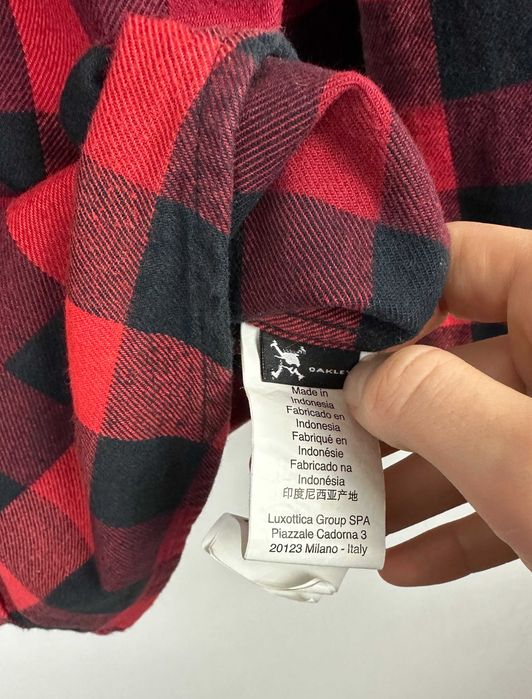 Koszula w kratę OAKLEY męska biurowa casual archive flanelowa L