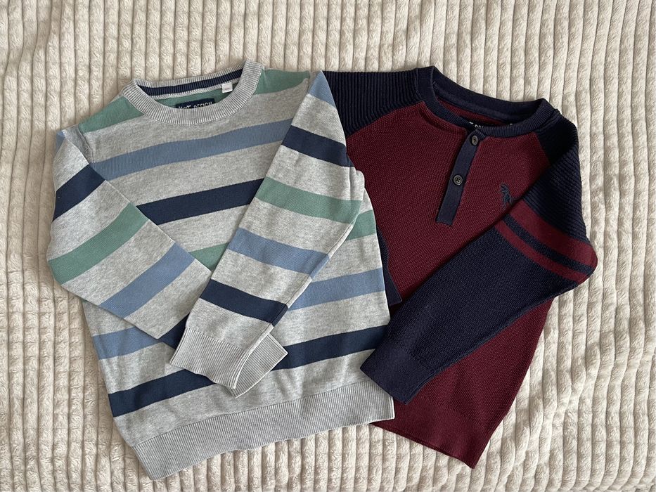 Тонка в’язана кофта на хлопчика 110/116