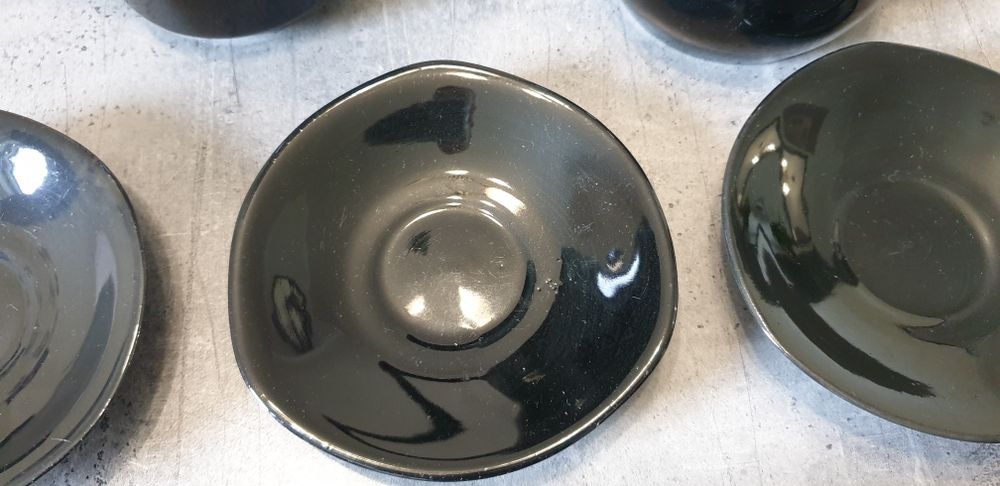 Serwis kawowy czarna porcelana