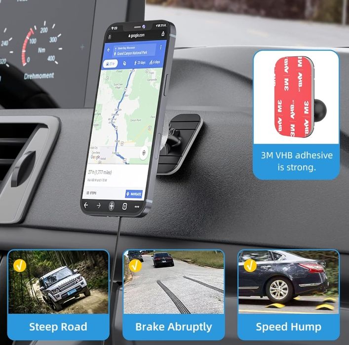 XWXELEC Bezprzewodowa ładowarka samochodowa magnetyczna 2w1