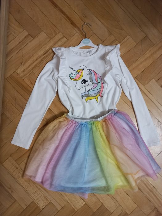 Zestaw komplet unicorn tęczowy