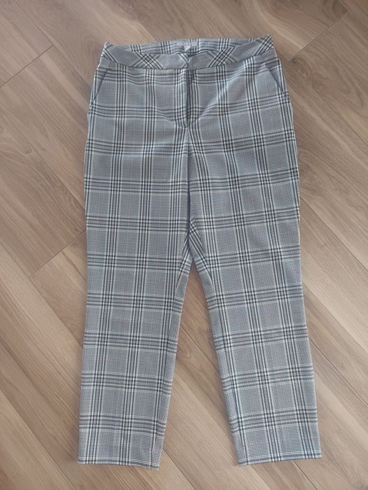 Eleganckie spodnie w kratę r. 40 H&M