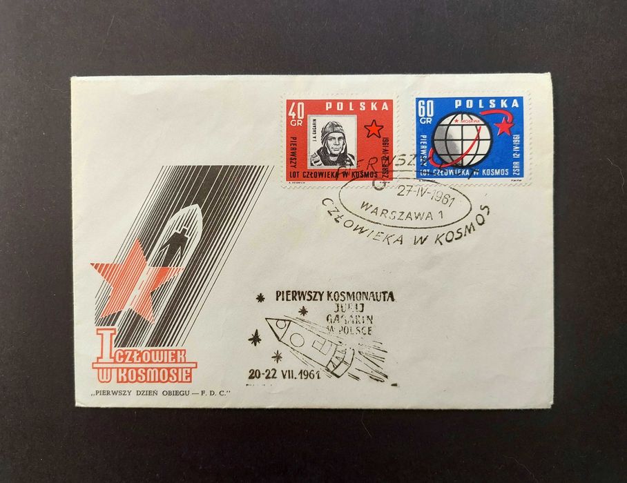 Gagarin koperta okolicznościowa - Całostka z 1961
