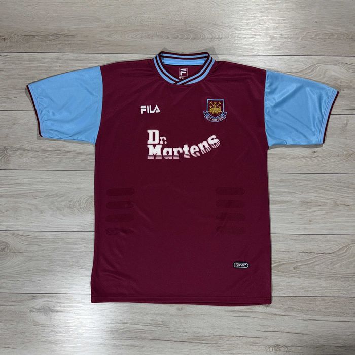 Вінтажна Футбольна Футболка Джерсі Fila West Ham United 2001-03 Dr. Martens, XL, Орігінал