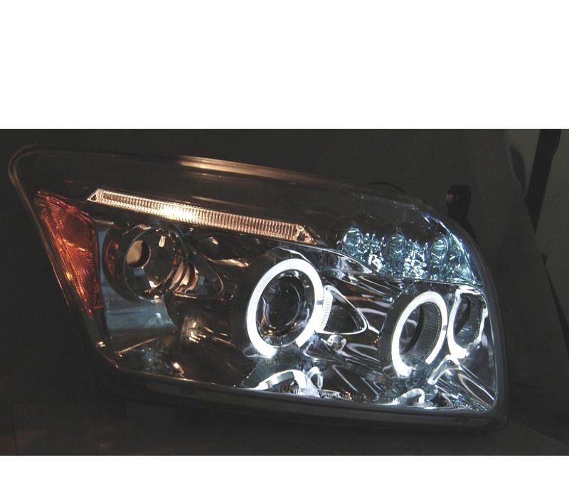 CONJUNTO DE FARÓIS PARA DODGE CALIBER 06-12 LED CROMADOS
