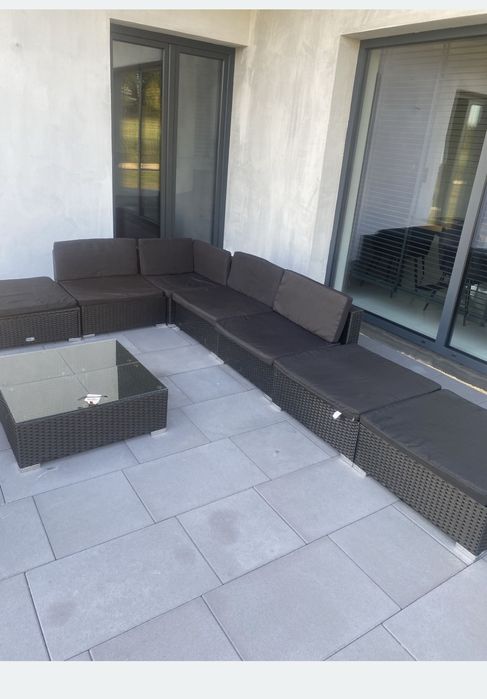 Meble ogrodowe technorattan 10 częściowe