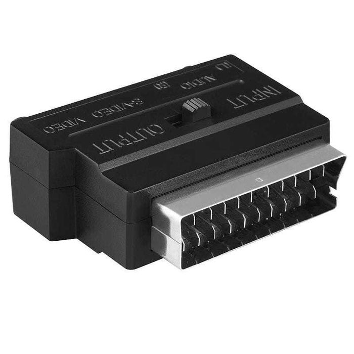 Adapter SCART - 3x RCA S-Video dwukierunkowy