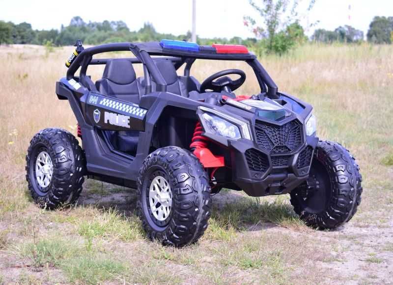 Autko na akumulator MEGA BUGGY UTV POLICJA jeep 2 osobowe AUTO jeep