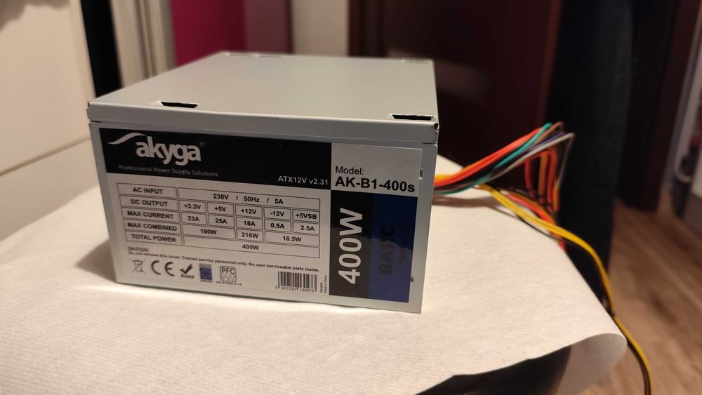 Zasilacz Akyga Basic 400W (AK-B1-400s) ATX – do retro PC