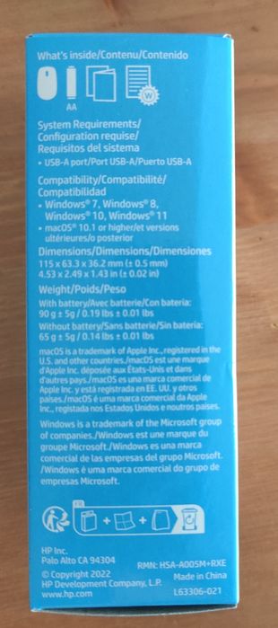 Rato wireless HP - Bateria longa duração (até 18 meses) - NOVO