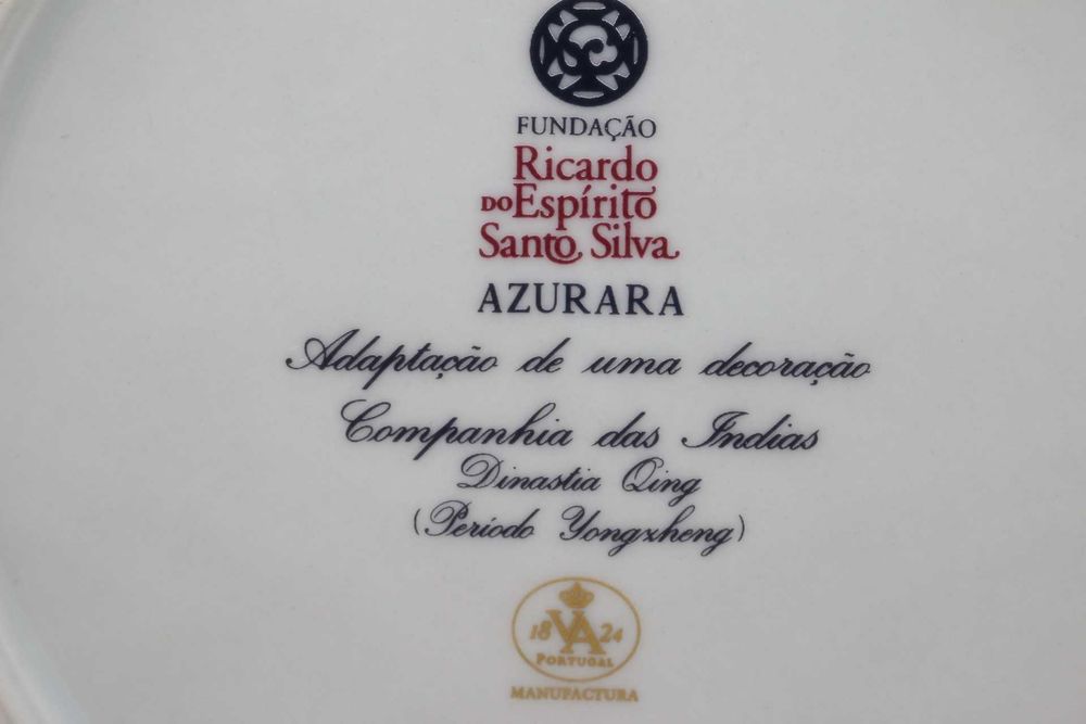 Prato Sopa Coleção AZURARA Vista Alegre Companhia Índias 1992