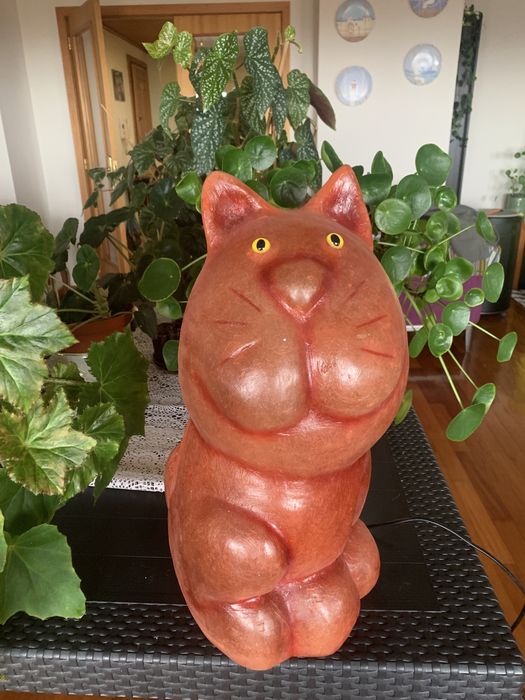 Candeeiro resina em forma de gato