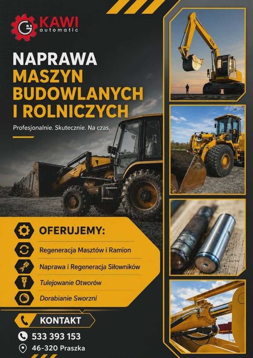 Regeneracja ramion koparek Naprawa koparek, maszyn budowlanych