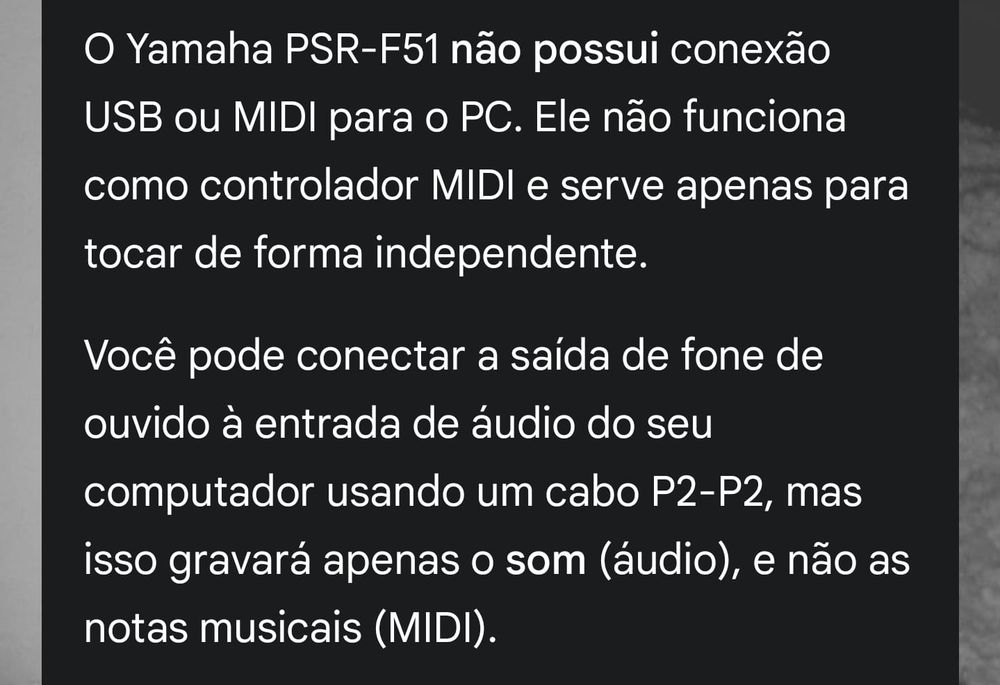 Teclado PSR F51 - Yamaha