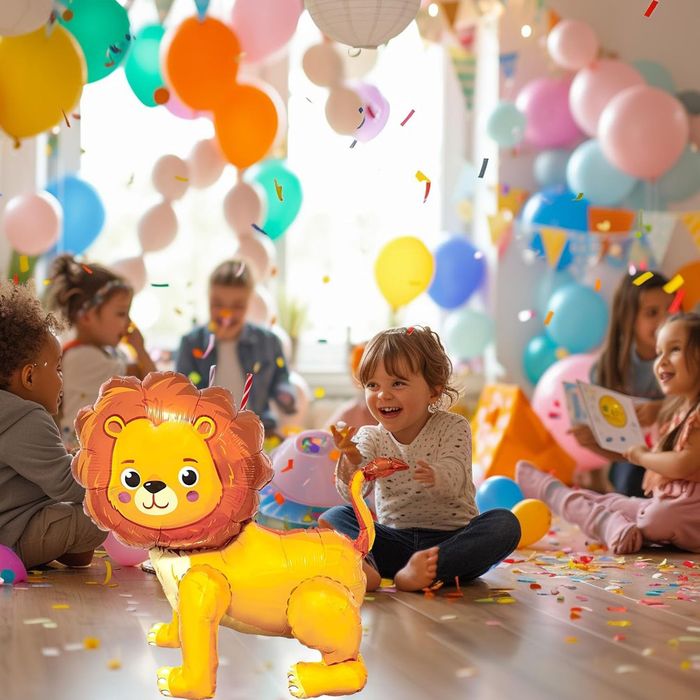 3D Lion Foil Balloon - Standing Safari Decor - 54 cm