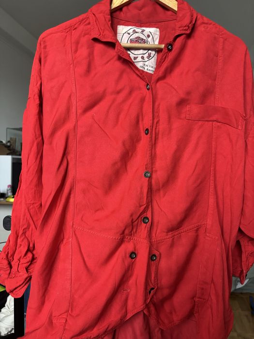 Червона вінтажна сорочка Lake Away, 100% rayon