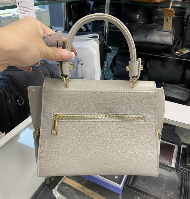 Virginia conti сіра сумка  італійська Женская сумка кожаная фиалковая