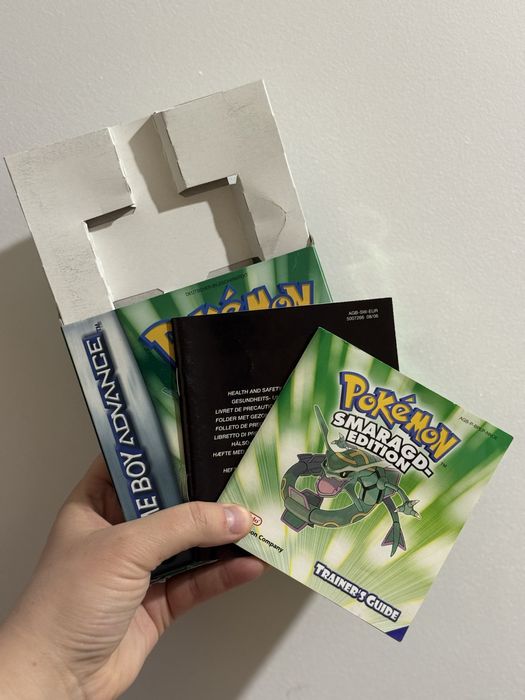 Pokemon Emerald, Gameboy Advance, pudelko z ulotkami j. Niemiecki