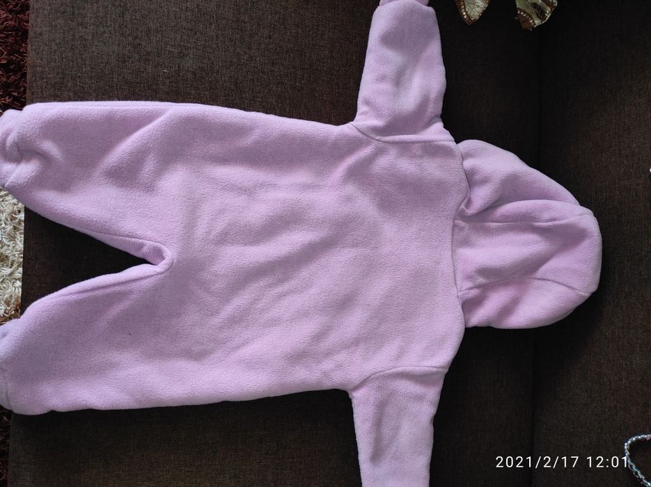 Теплый комбинезон для девочки рост 68