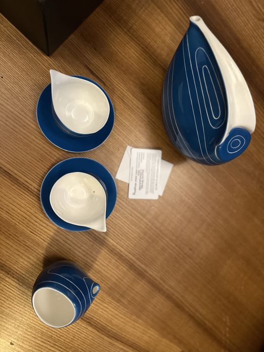 Serwis kawowy Dorota Ćmielów wersja dekoracji drapana