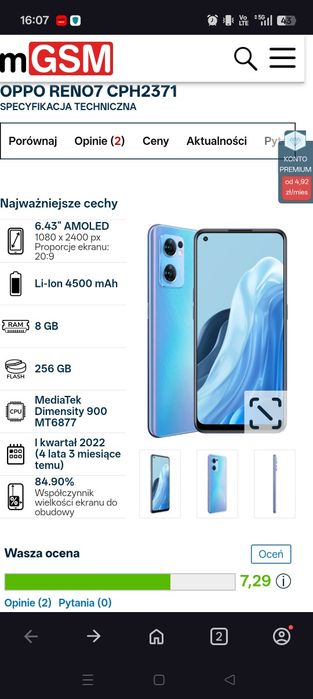 Oppo Reno 7 CPH 2371