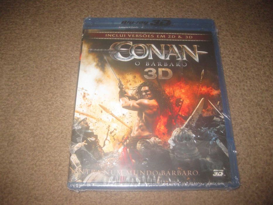 Blu-Ray "Conan, o Bárbaro" com Jason Mamoa/Edição em 2D e 3D/Selado!