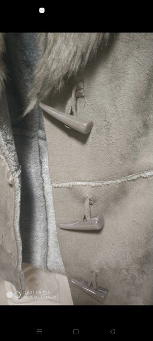 Świetne futerko kożuszek krótki szary