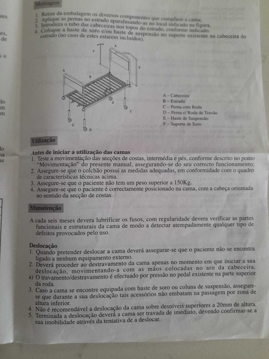 Cama articulada com colchão antiescaras