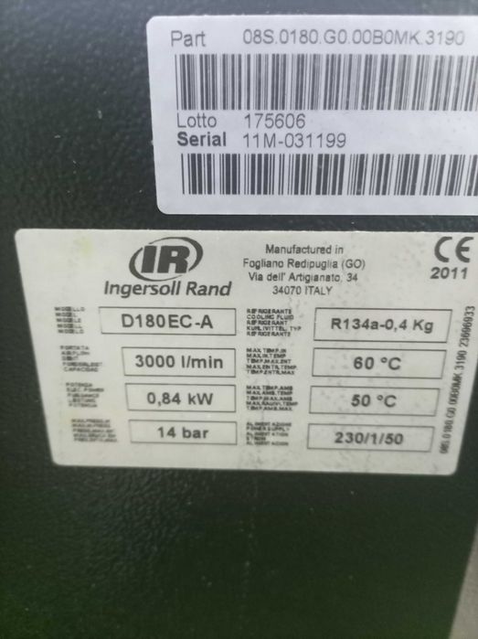 Osuszacz ziębniczy Ingersoll Rand/3m³